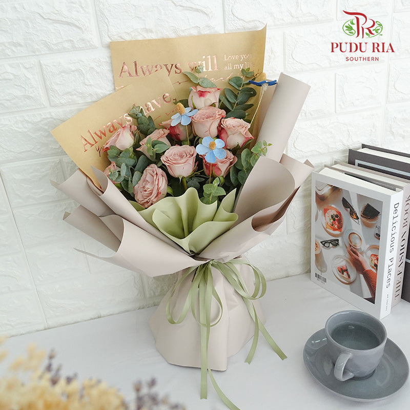 Cappuccino Rose Bouquet (10stems) - Pudu Ria Florist Southern