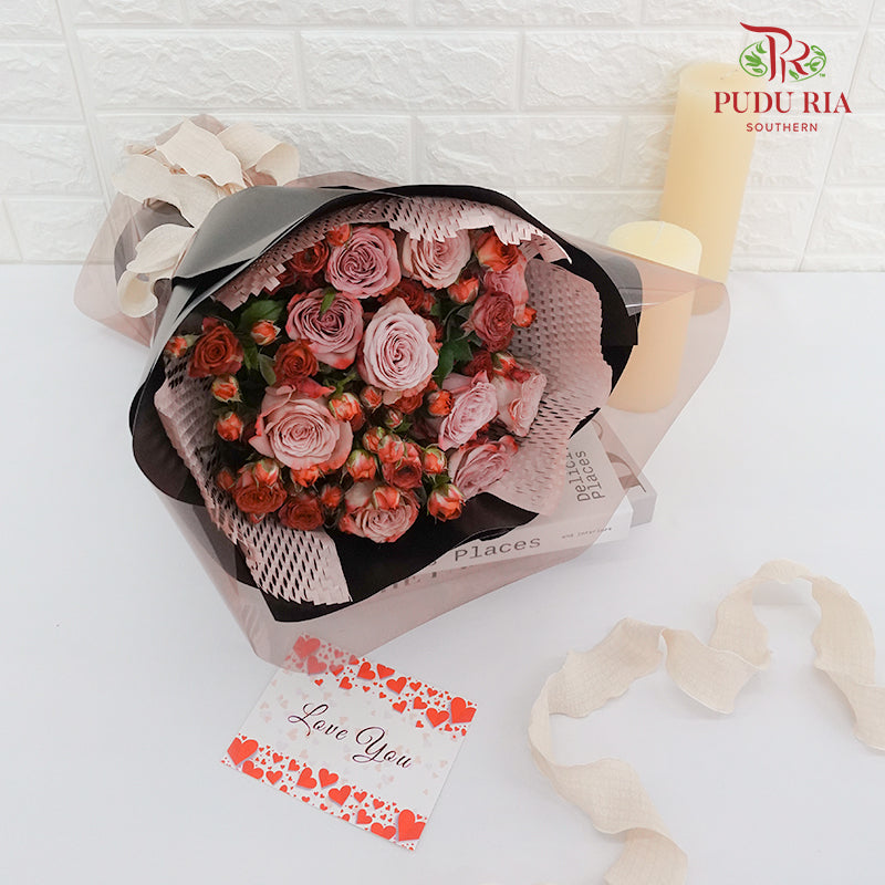 10 Stems Cappuccino Rose Bouquet - Pudu Ria Florist Southern