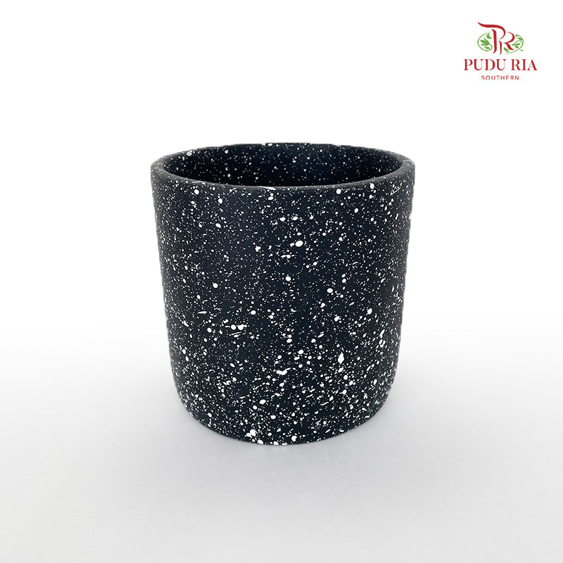 Black Stone Cement Pot