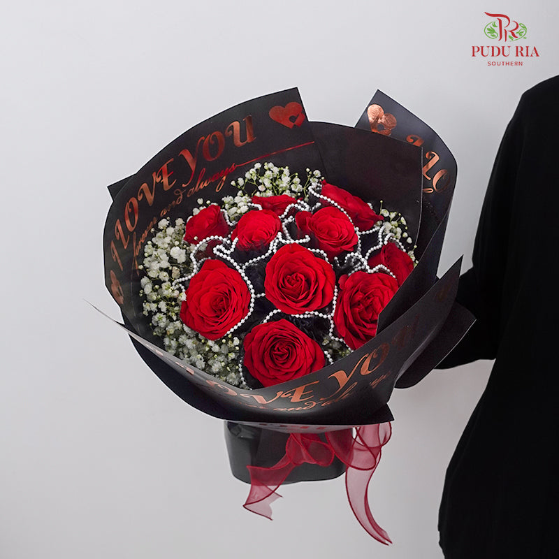 Red Rose Bouquet (10 Stems)
