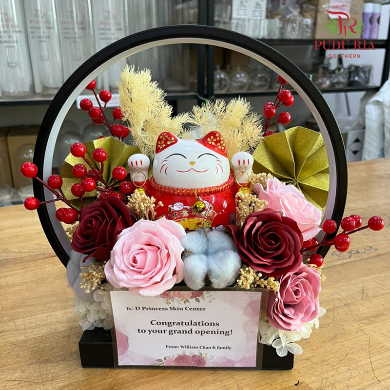 Grand Opening Lucky Cat Arrangement #3