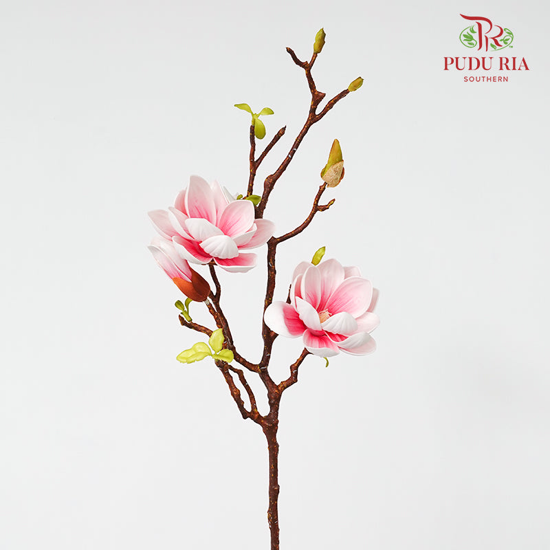 CNY Artificial Magnolia Spray 79cm - Light Pink (2 Stems)