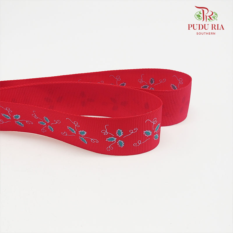 Grosgrain Ribbon X'mas Red (25MM) - FRB060#4