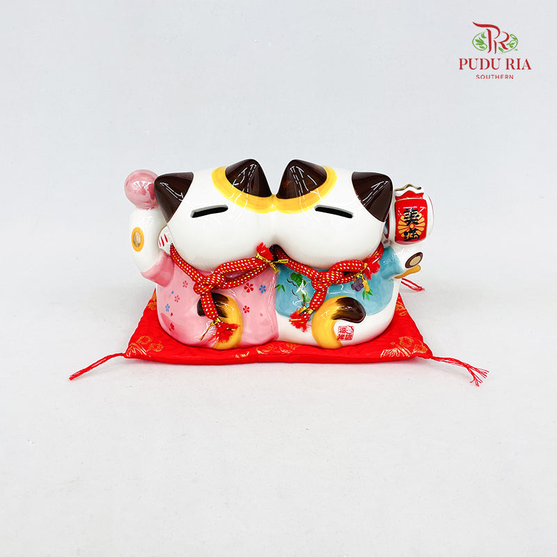 6' Lucky Cat Couple Love (Piggy Bank) - FBA107#1