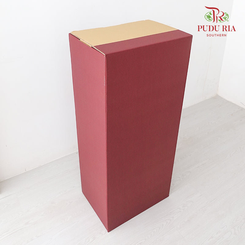 Paper Box Stand Foldable - Maroon