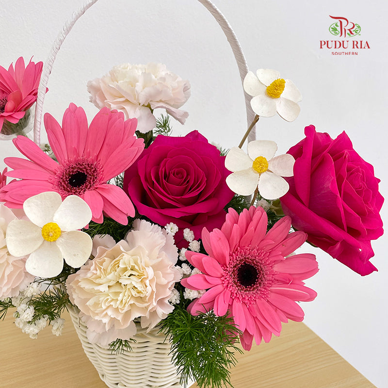 Rose & Gebera Basket Arrangement