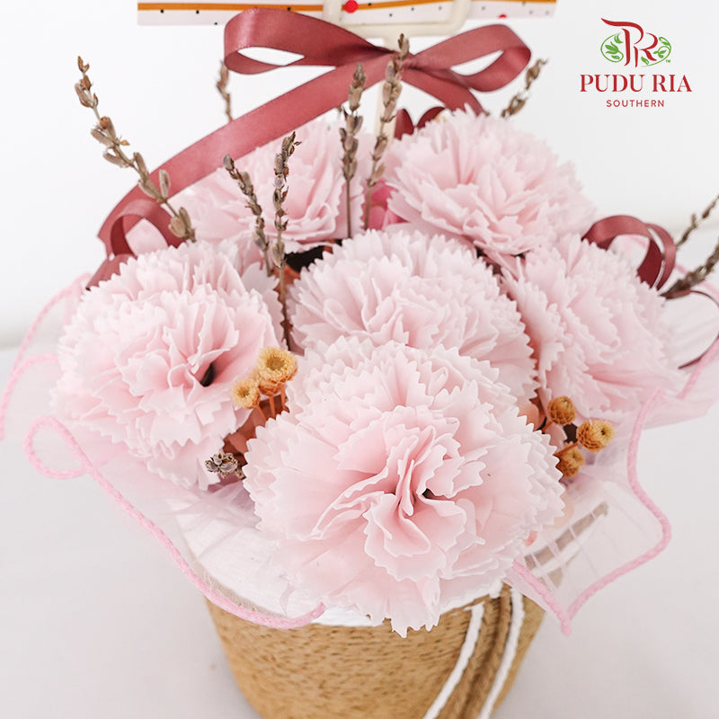 Soap Flower Carnation Arrangement