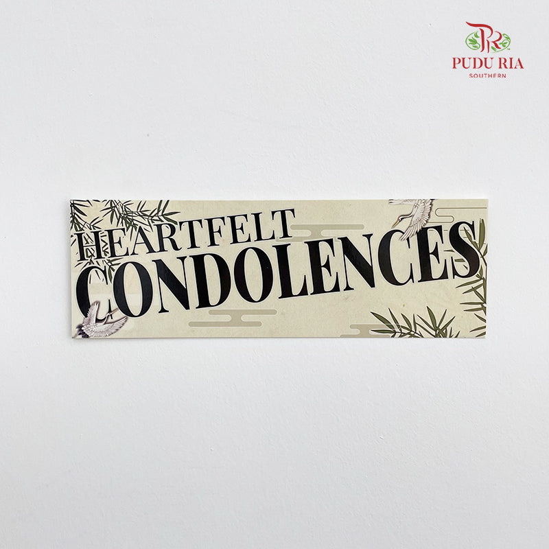 Decoration Cards Heartfelt Condolance - FBD220