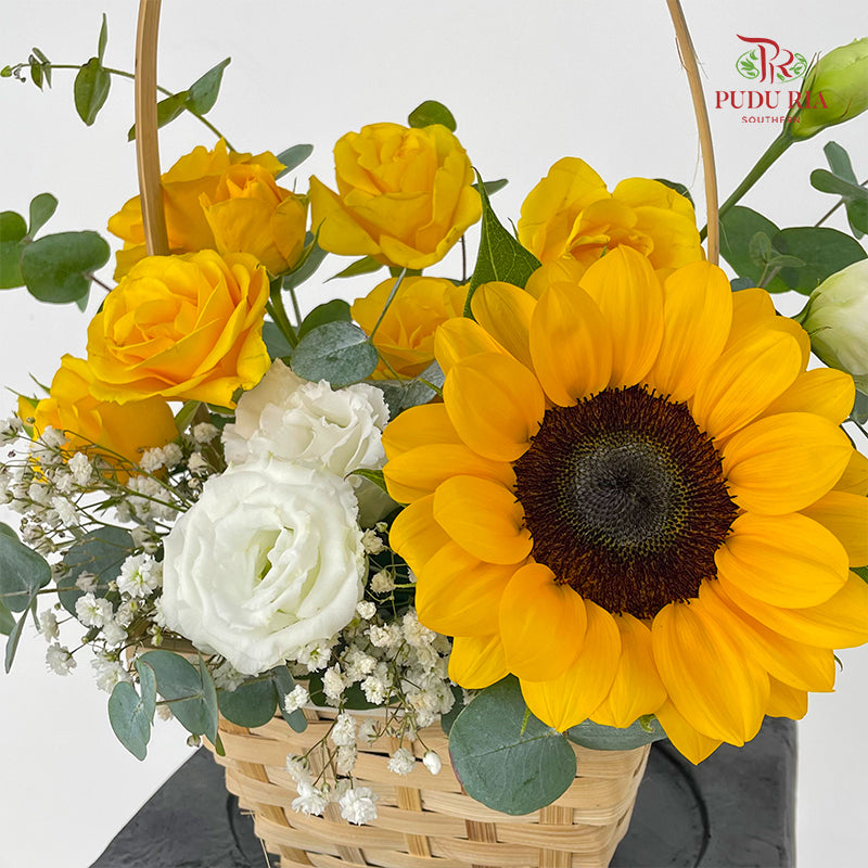 Sunflower Basket Arrangement
