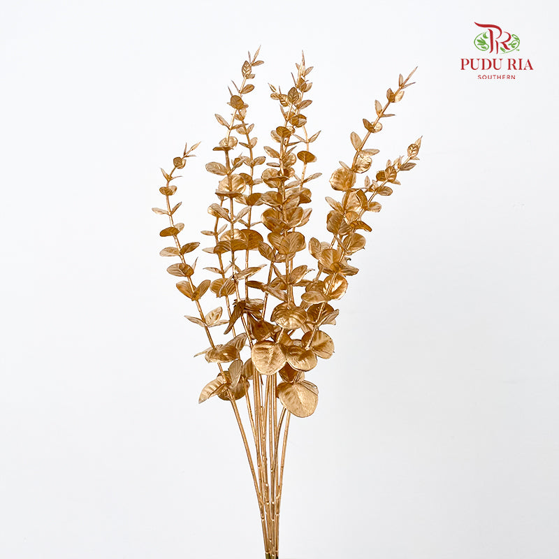 Gold Artificial Eucalyptus Leaf (Per Stem)
