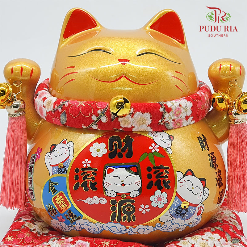 7`Lucky Cat Gold (Piggy Bank) 财源滚滚 - FBA069#1 - Pudu Ria Florist Southern