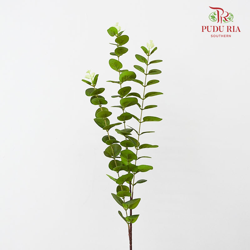 CNY Artificial Eucalyptus Spray 79cm - Green/Gold (5 Stems)