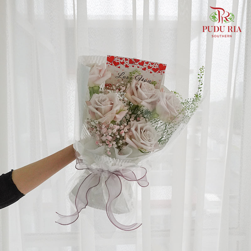 Menta Rose Bouquet (5 stems) - Pudu Ria Florist Southern