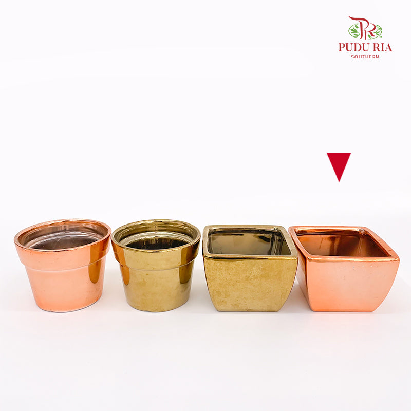 ZF Rose Gold & Gold Pot