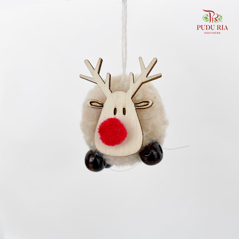 Fuzzy Reindeer Hanging Ornaments