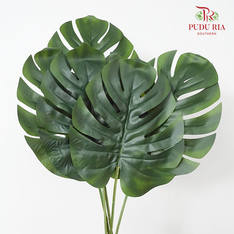 CNY Artificial Split Philo 24cm - Green (5 Stems)
