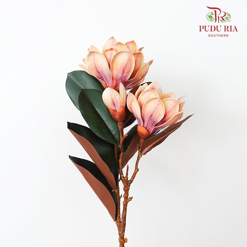 CNY Artificial Magnolia Spray 79cm - Two Tone (2 Stems)