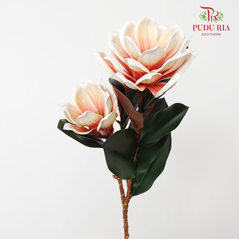 CNY Artificial Magnolia Spray 79cm - Cream (2 Stems)