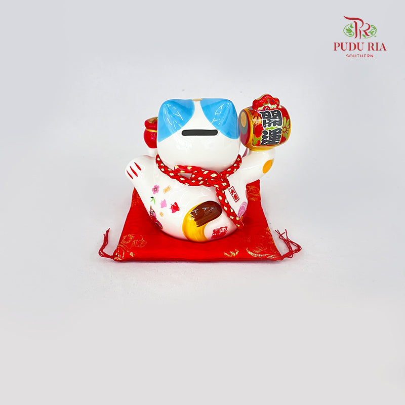 5' Lucky Cat 开运 White - FBA103#2