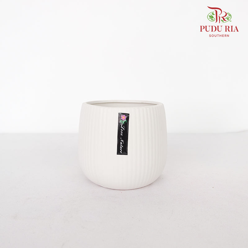 JZ-DW2418-1 Asst Pot - White