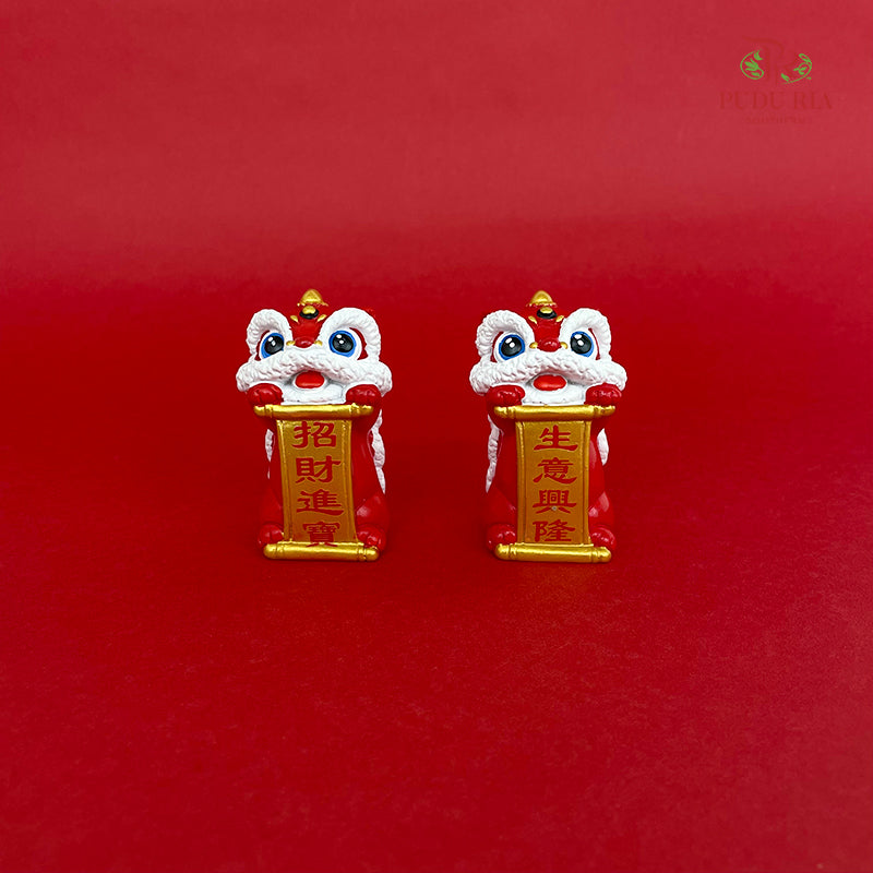 1`Premium Lion Dance set (醒狮石狮子摆件) - FBA147#1