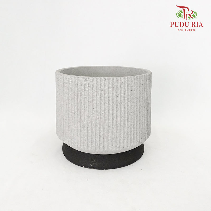 Light Grey Pot - M - Pudu Ria Florist Southern