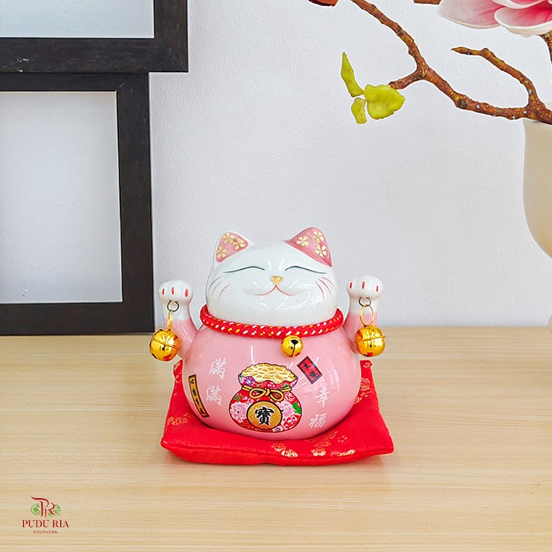 4.5" Lucky Cat Pink 幸福满满 - FBA135#1