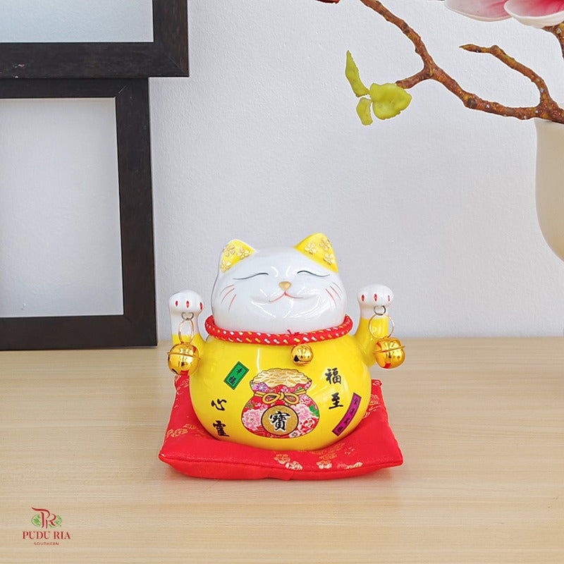 4.5" Lucky Cat Yellow 福至心靈 - FBA135#3
