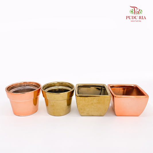 ZF Rose Gold & Gold Pot