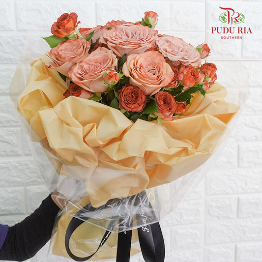 Cappuccino Rose Bouquet - Pudu Ria Florist Southern