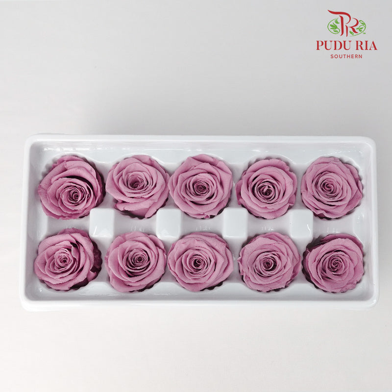 10 Bloom Preservative Rose - Light Purple - Pudu Ria Florist Southern