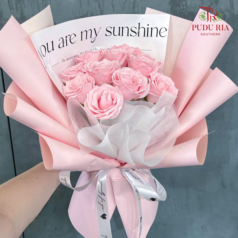 10 Soap Pink Rose Bouquet - Pudu Ria Florist Southern