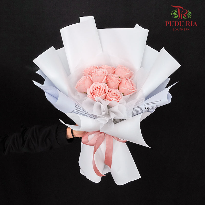 10 Soap Pink Rose Bouquet - Pudu Ria Florist Southern