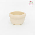 Bubble White Clay Pot With Tray