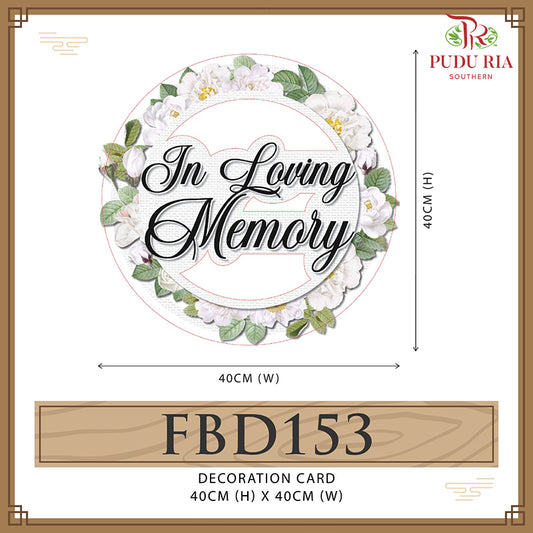 Decoration Cards In Loving Memory - FBD153