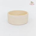 Straight White Clay Pot With Tray