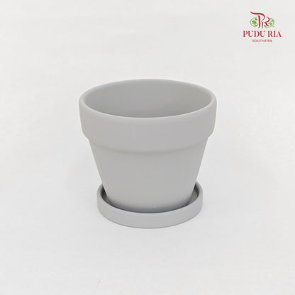 Morandi Terracotta Pot With Tray