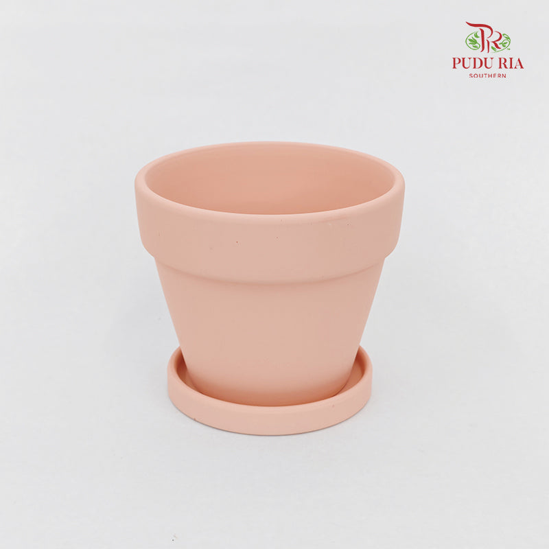 Morandi Terracotta Pot With Tray