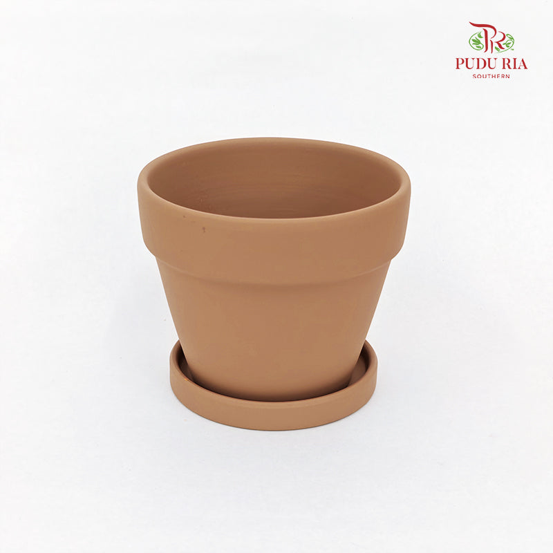Morandi Terracotta Pot With Tray