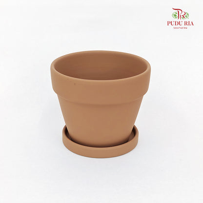 Morandi Terracotta Pot With Tray