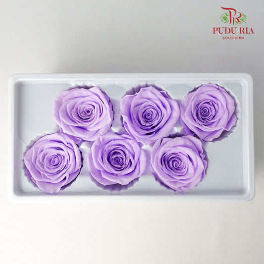6 Bloom Preservative Rose - Lavender - Pudu Ria Florist Southern
