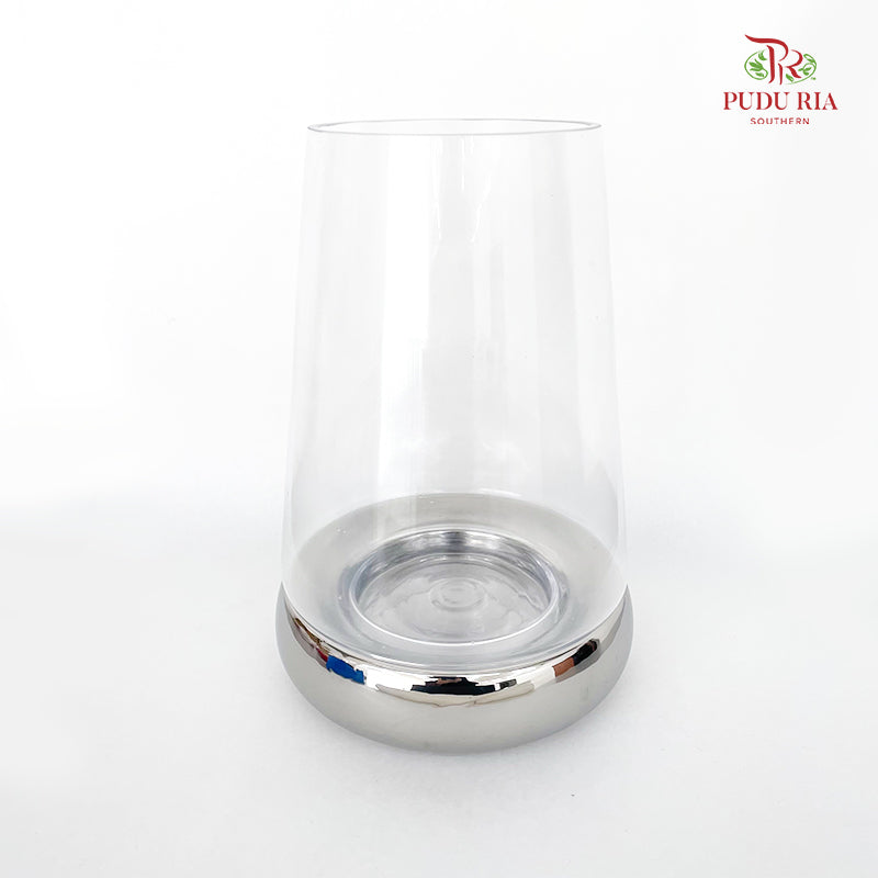 431834T Vase With Metal Base