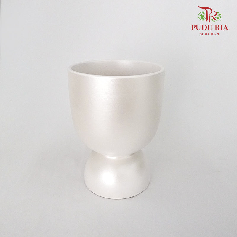 Pearly White Pot - L - Pudu Ria Florist Southern
