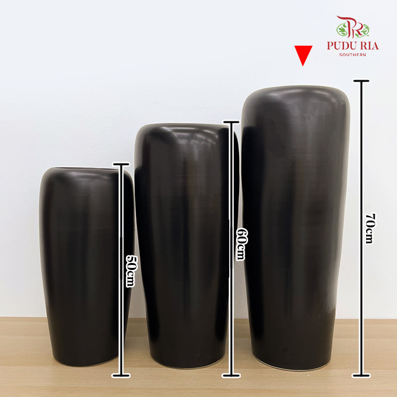 Matte Black Vase