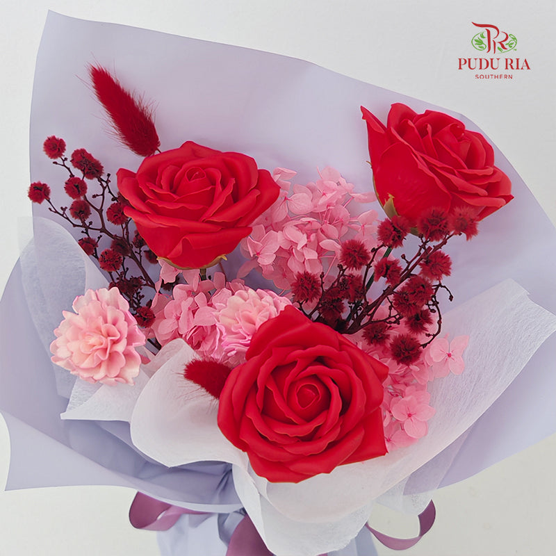 Soap Rose Bouquet - (3 Stems)