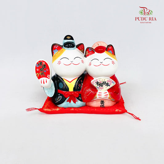 8' Lucky Cat Couple 幸福照来 - FBA107#2