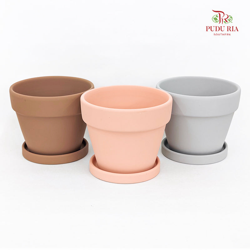 Morandi Terracotta Pot With Tray