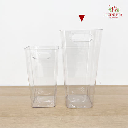 Acrylic Square Plastic Vase
