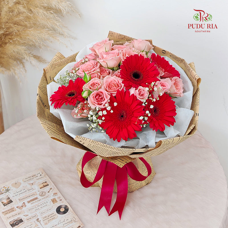 Gerbera & Rose Bouquet
