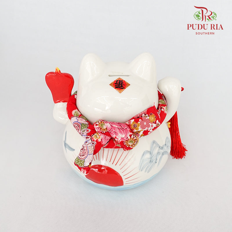9' Lucky Cat White - FBA085#1